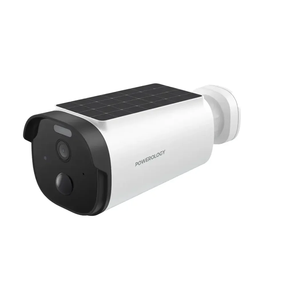 Powerology Built-in Solar Outdoor Camera – 2K Quad HD | IP65 | Motion Detection
