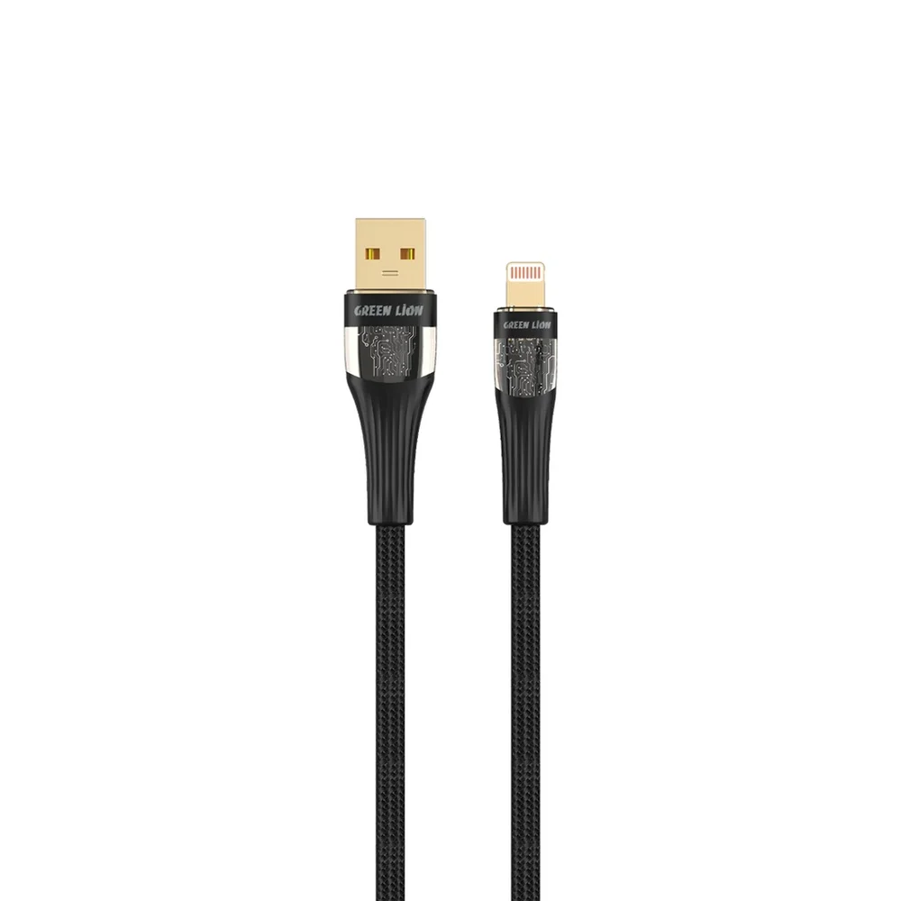 Green Lion Transparent Cable USB-A to Lightning – 1M
