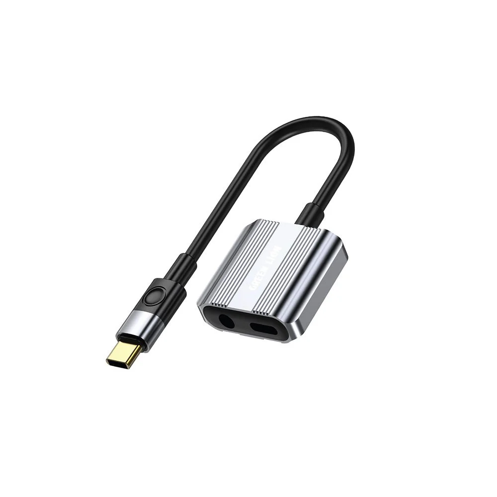 Green Lion 2-in-1 Type-C to AUX & Type-C Splitter Adapter