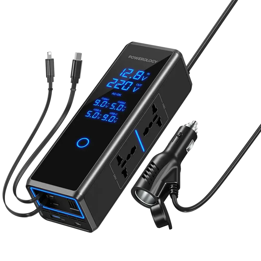 Powerology 300W x2 AC Socket Car Power Inverter