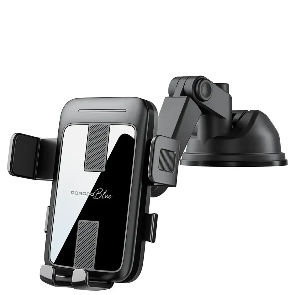 Porodo Blue Car Phone Holder Multi-Surface Mounting