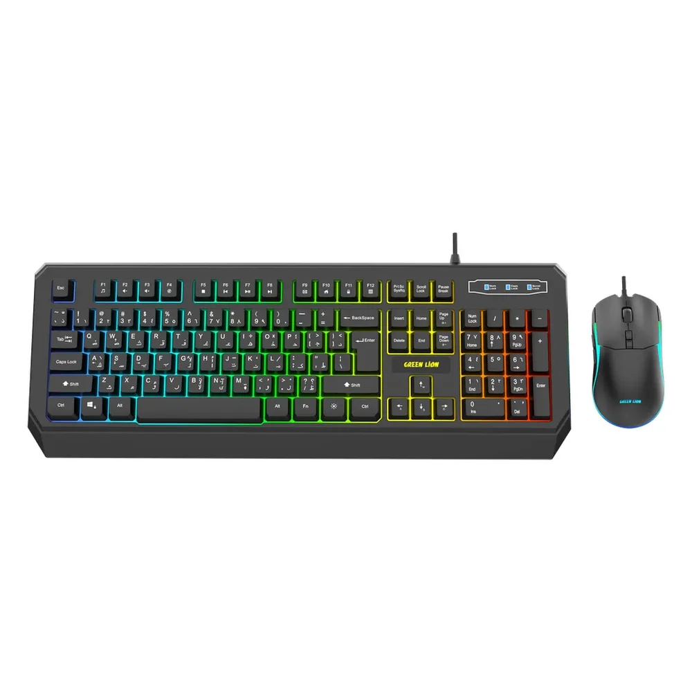 Green Lion KM-65 Wired Gaming Keyboard and Mouse Combo