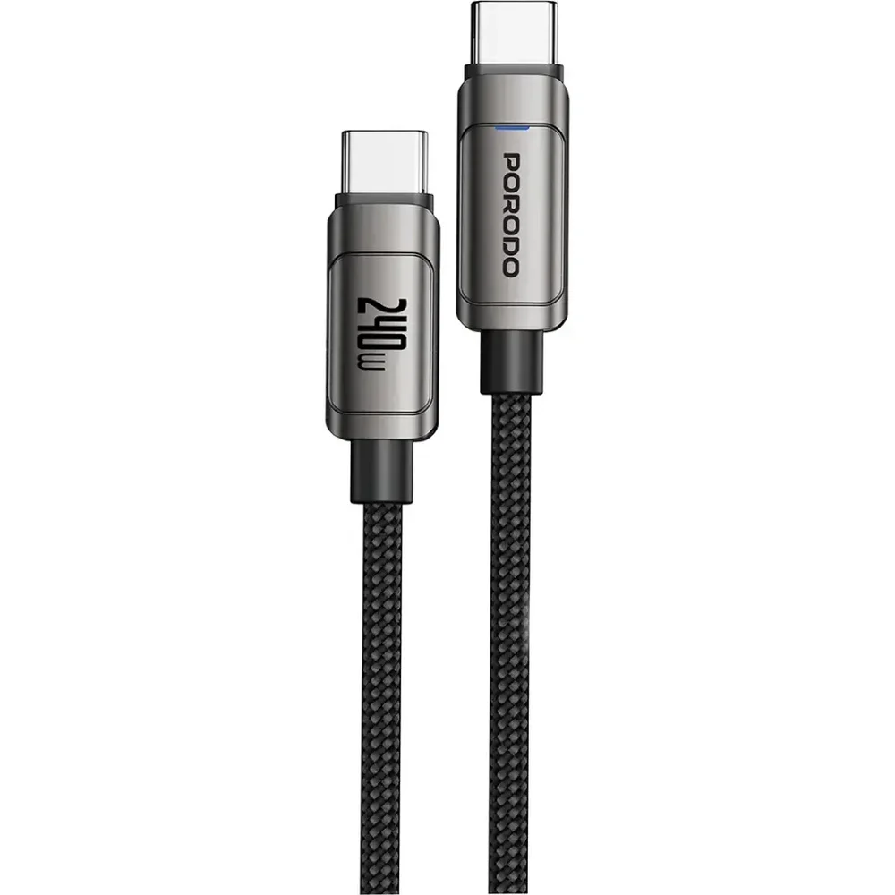 Porodo PowerSync 240W High-Speed USB-C Cable - 1M