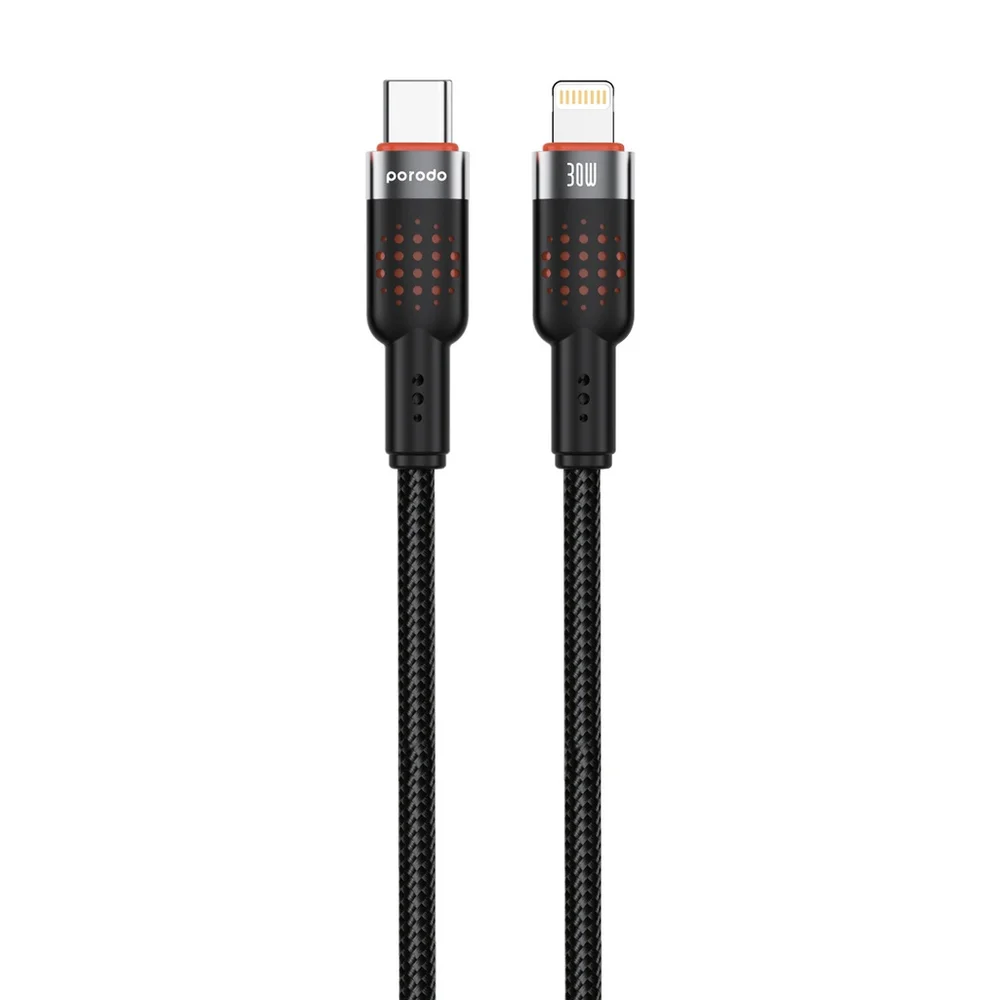Porodo USB-C to Lightning Aluminum Braided Cable