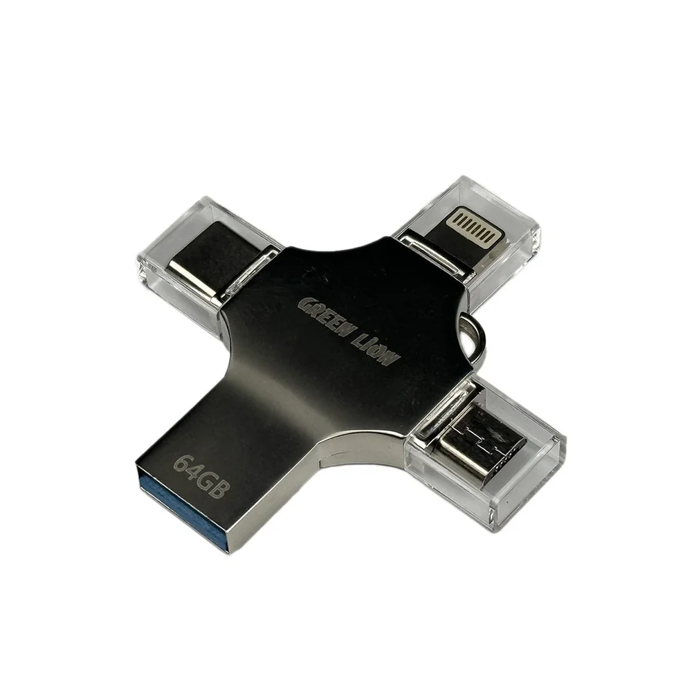 Green Lion 4-in-1 USB Flash Drive 64GB