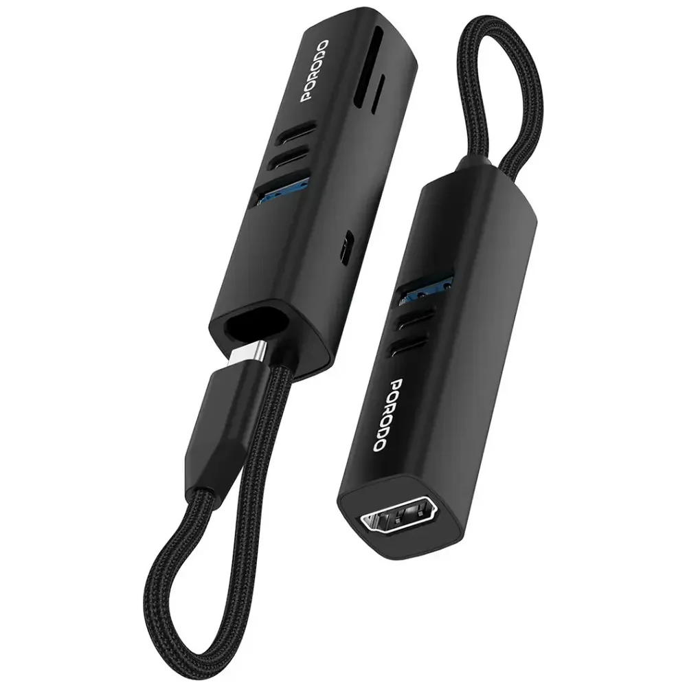 Porodo 7-In-1 Multi-Port USB Hub (5Gbps)
