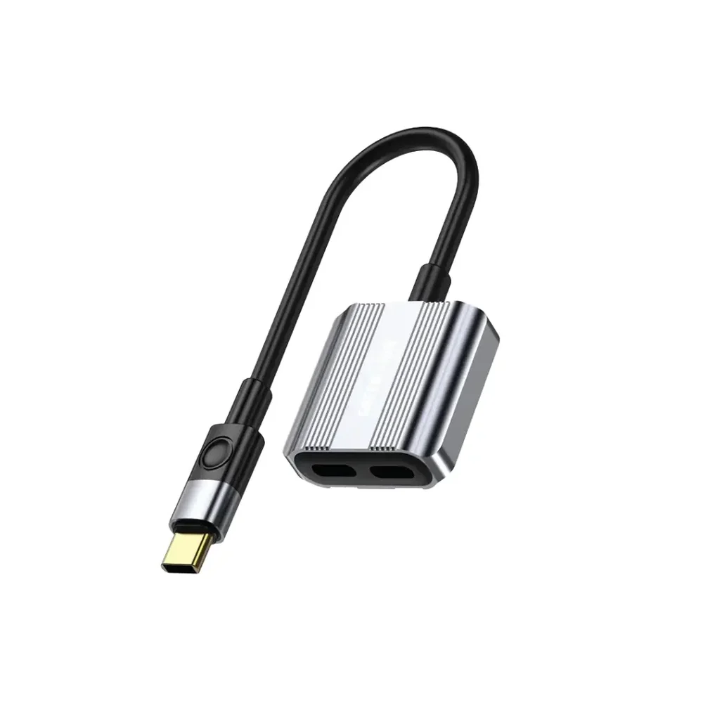 Green Lion 2-in-1 Splitter Adapter – Type-C Charging + Audio