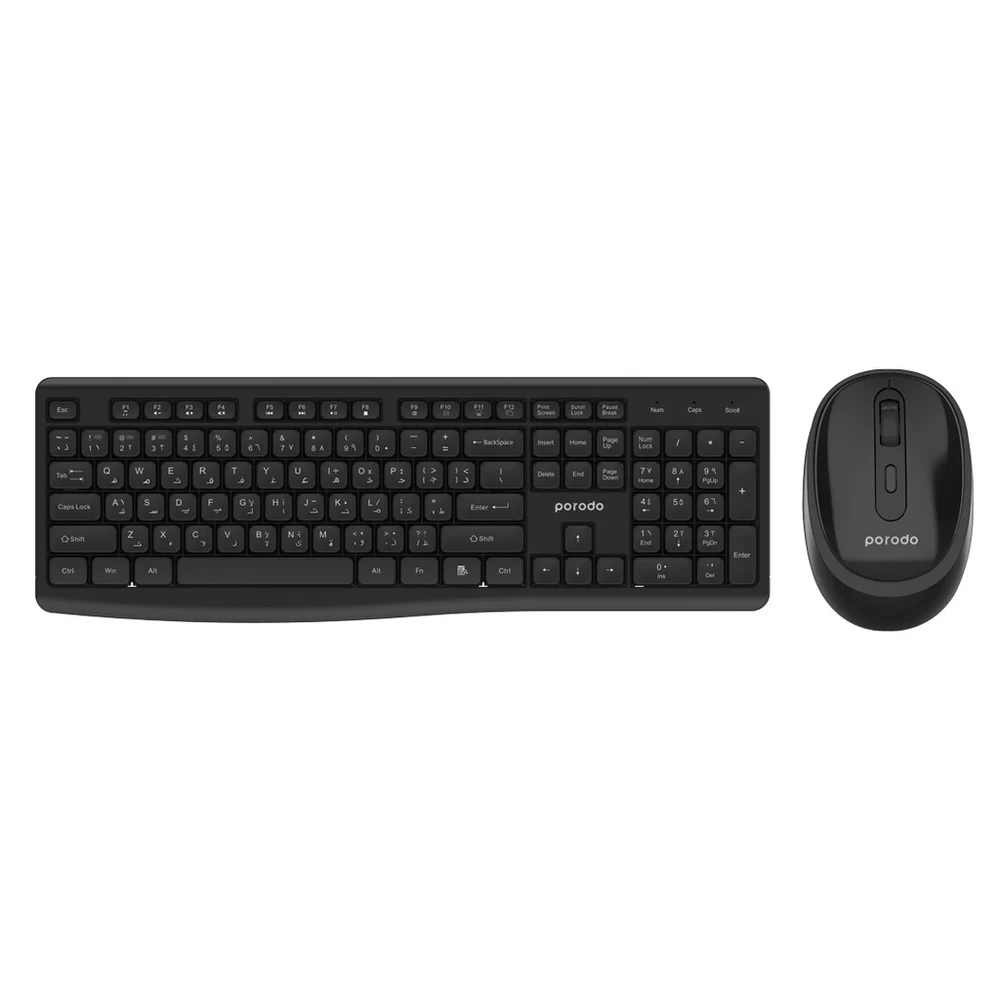 Porodo Dual-Mode Wireless Keyboard and Mouse Set