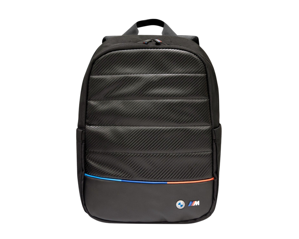 BMW Compact Carbon Tricolor 15-Inch Laptop Backpack – Black