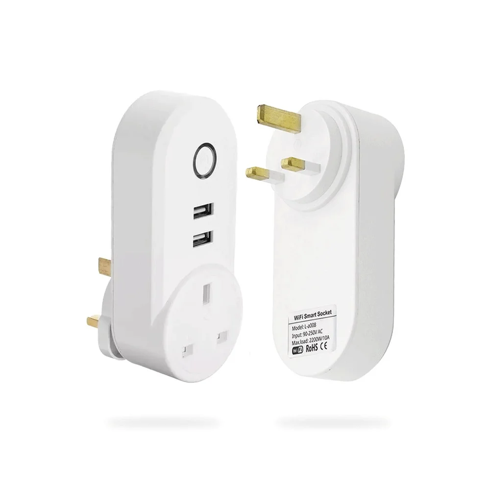 Porodo Smart Wi-Fi Plug with USB Charger – UK 3-Pin