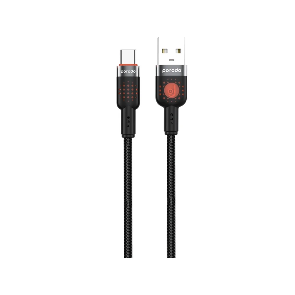 Porodo USB-A to USB-C Braided Cable – 1.2m