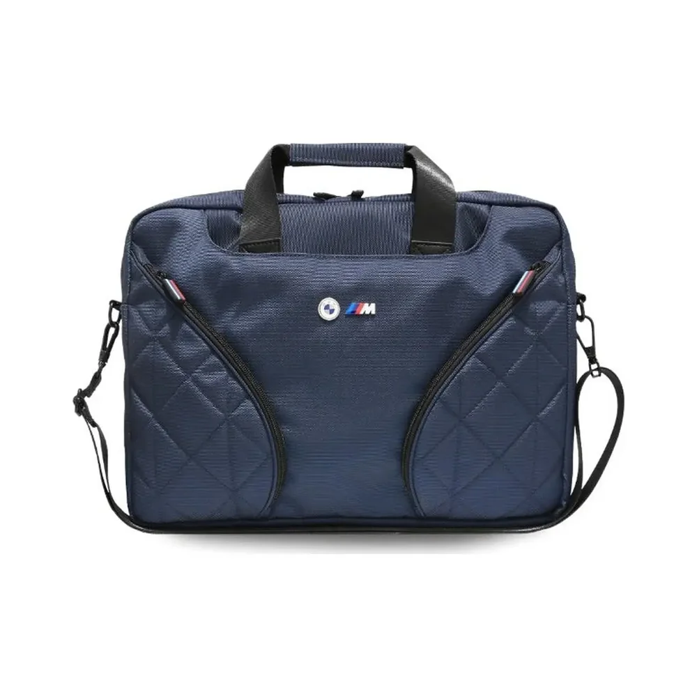 BMW M Collection 15-Inch PU Leather Laptop Bag – Navy