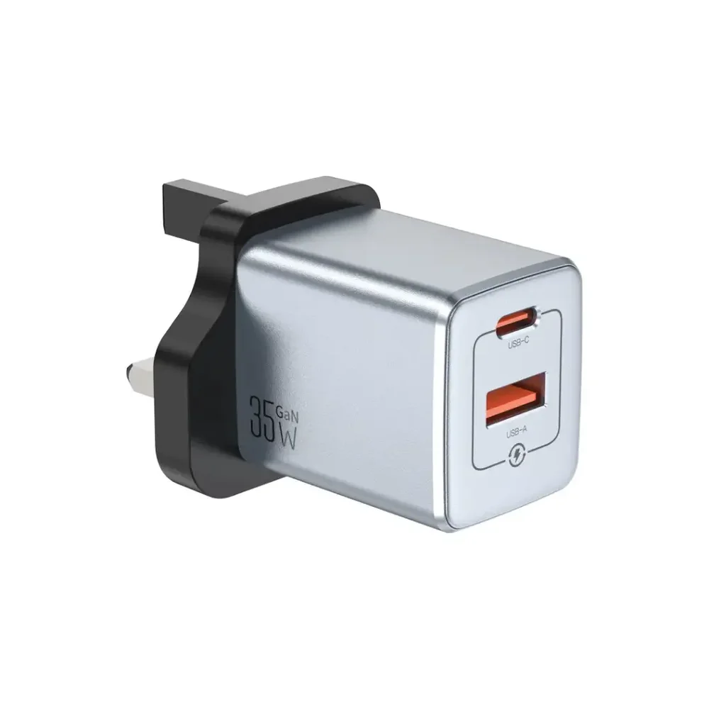 Green Lion GaN Premium UK Plug Wall Charger 35W