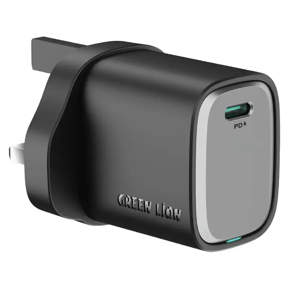 Green Lion Supra 33W UK Wall Charger with USB-C to USB-C Cable