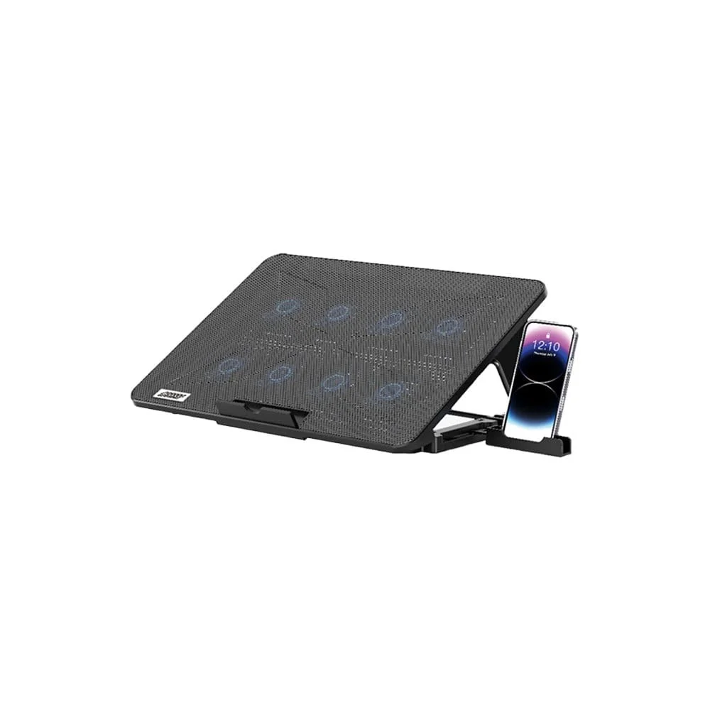 Porodo 8-Fan Ergonomic Laptop Cooling Stand