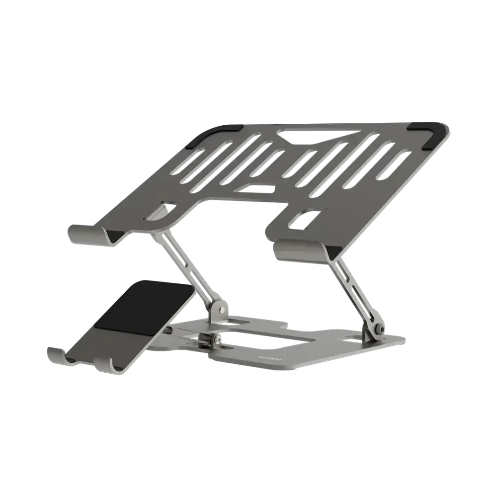 Porodo 2-in-1 Adjustable & Foldable Laptop with Phone Stand