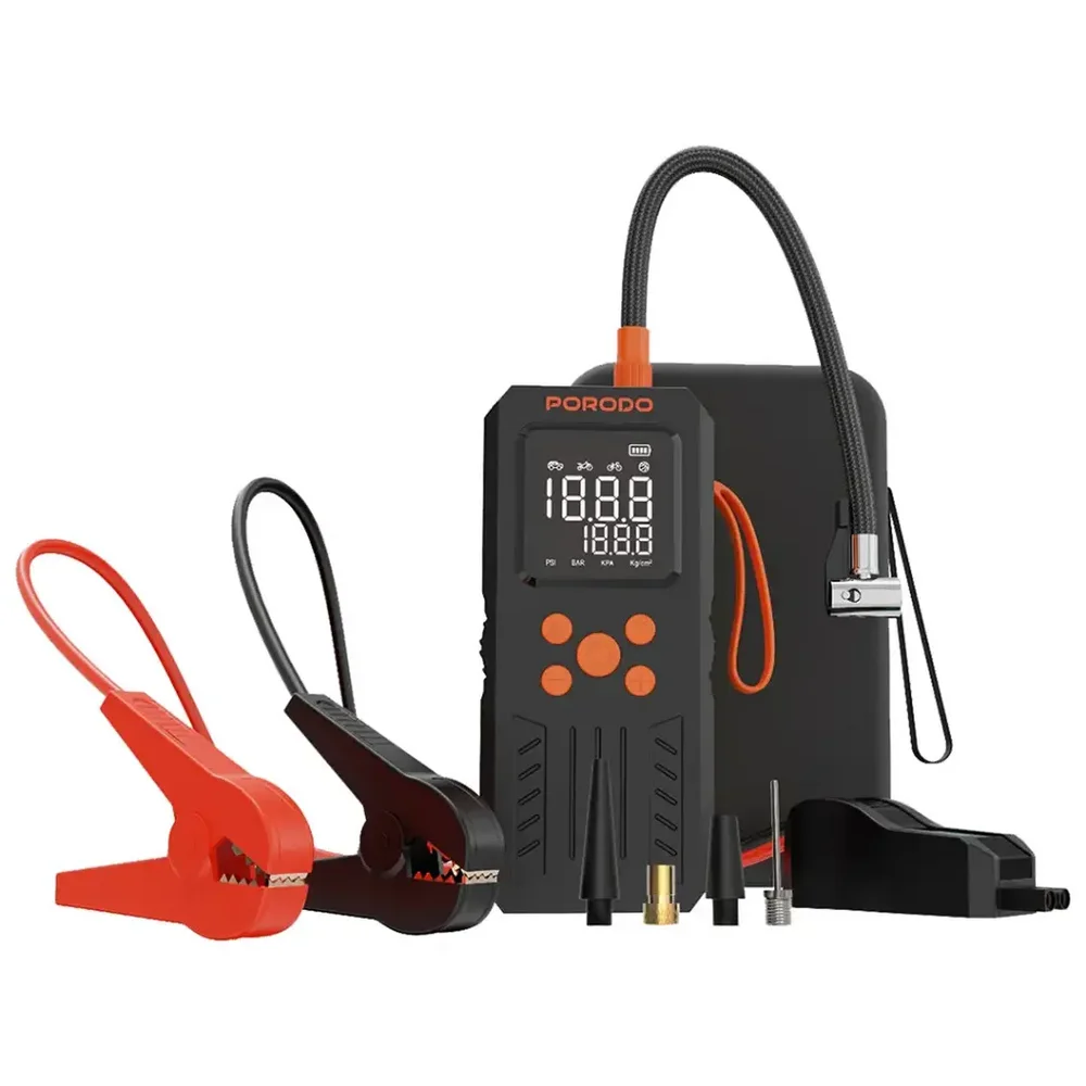 Porodo 4-in-1 Multi-Tool Inflator & Jump Starter