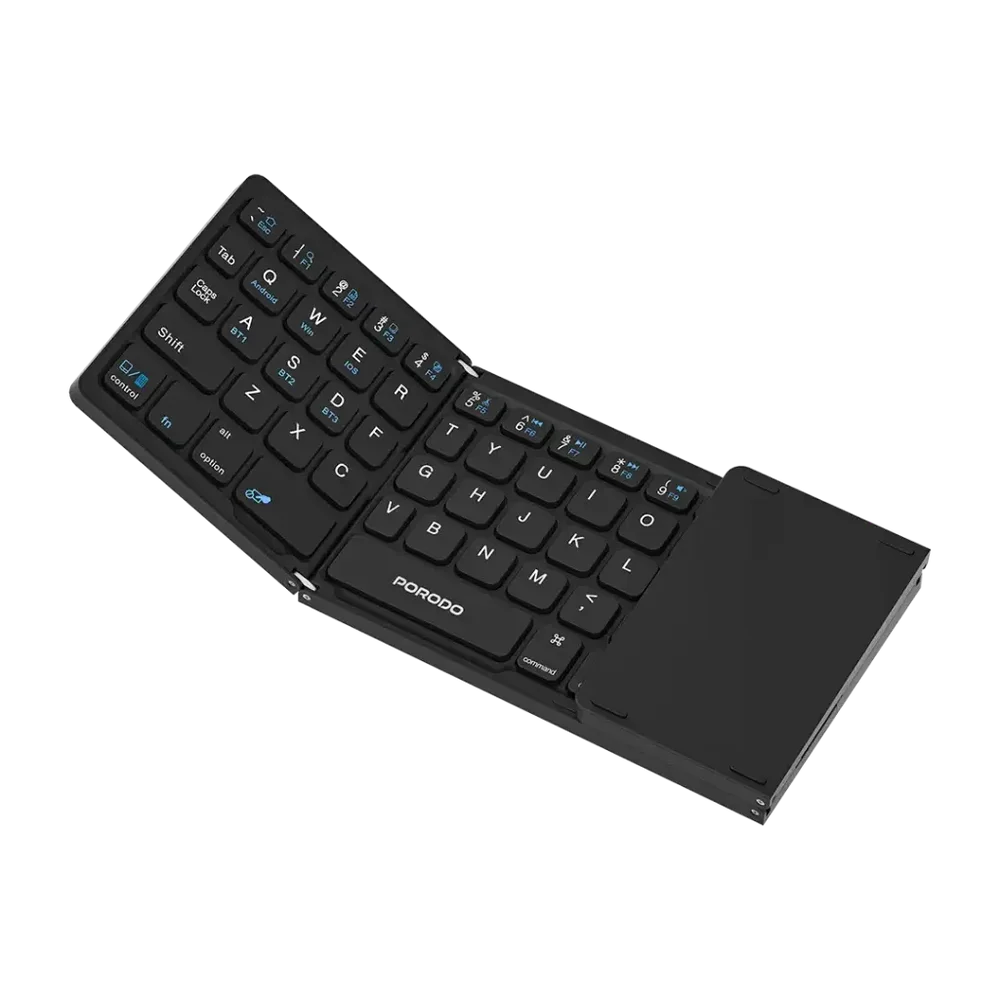 Porodo Minima Slim Folding Keyboard with Integrated Numpad & Touchpad