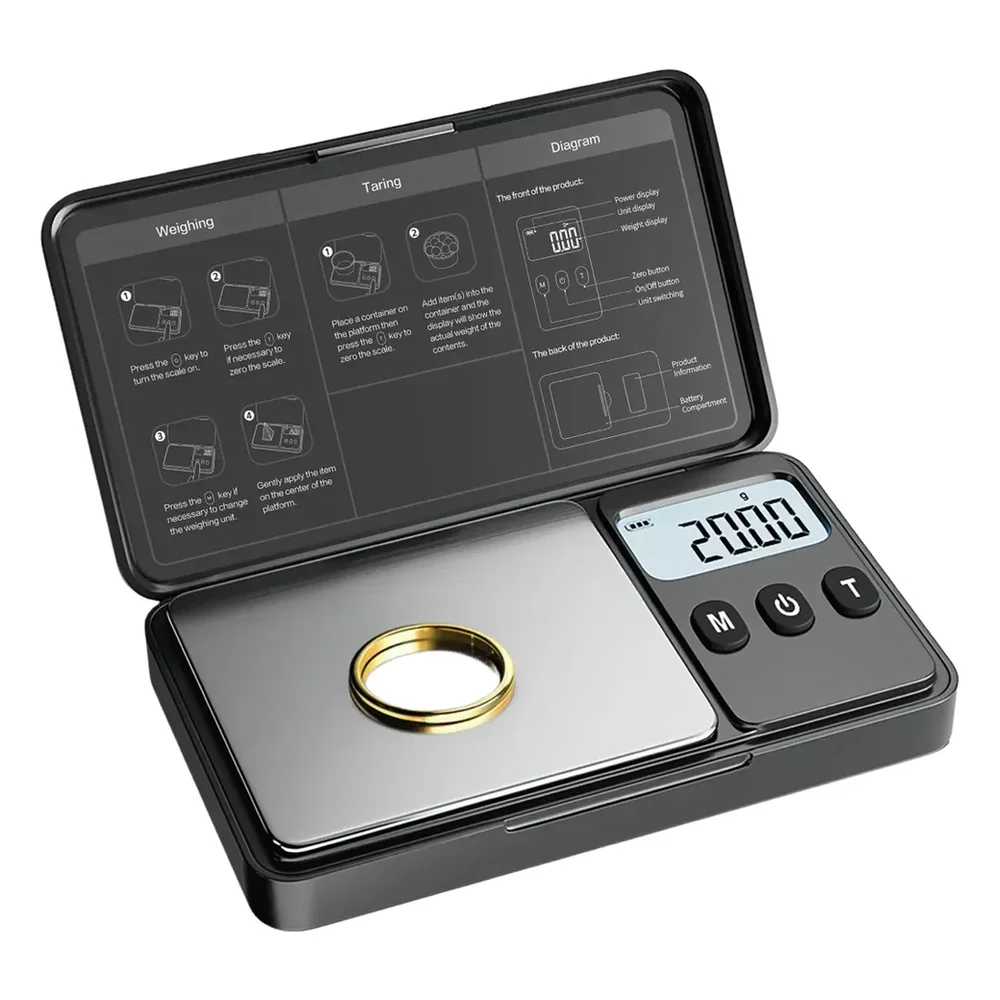 Green Lion Jewellery Scale with High-Accuracy Weighing – Black