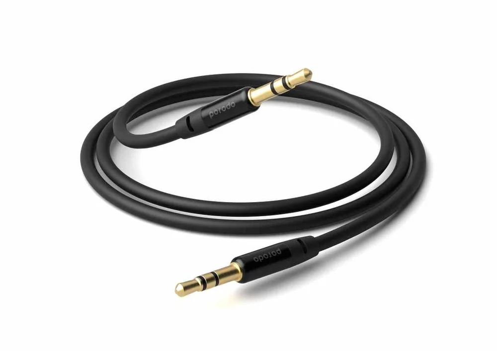 Porodo Blue PVC AUX Audio Cable 3.5mm – 1M