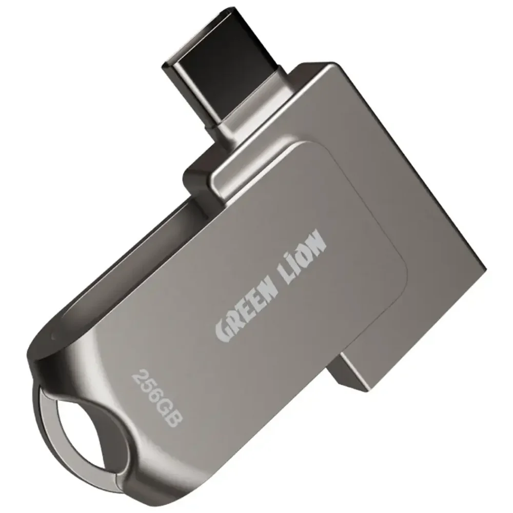 Green Lion 2-in-1 OTG USB-C Flash Drive 256GB (USB 3.0)