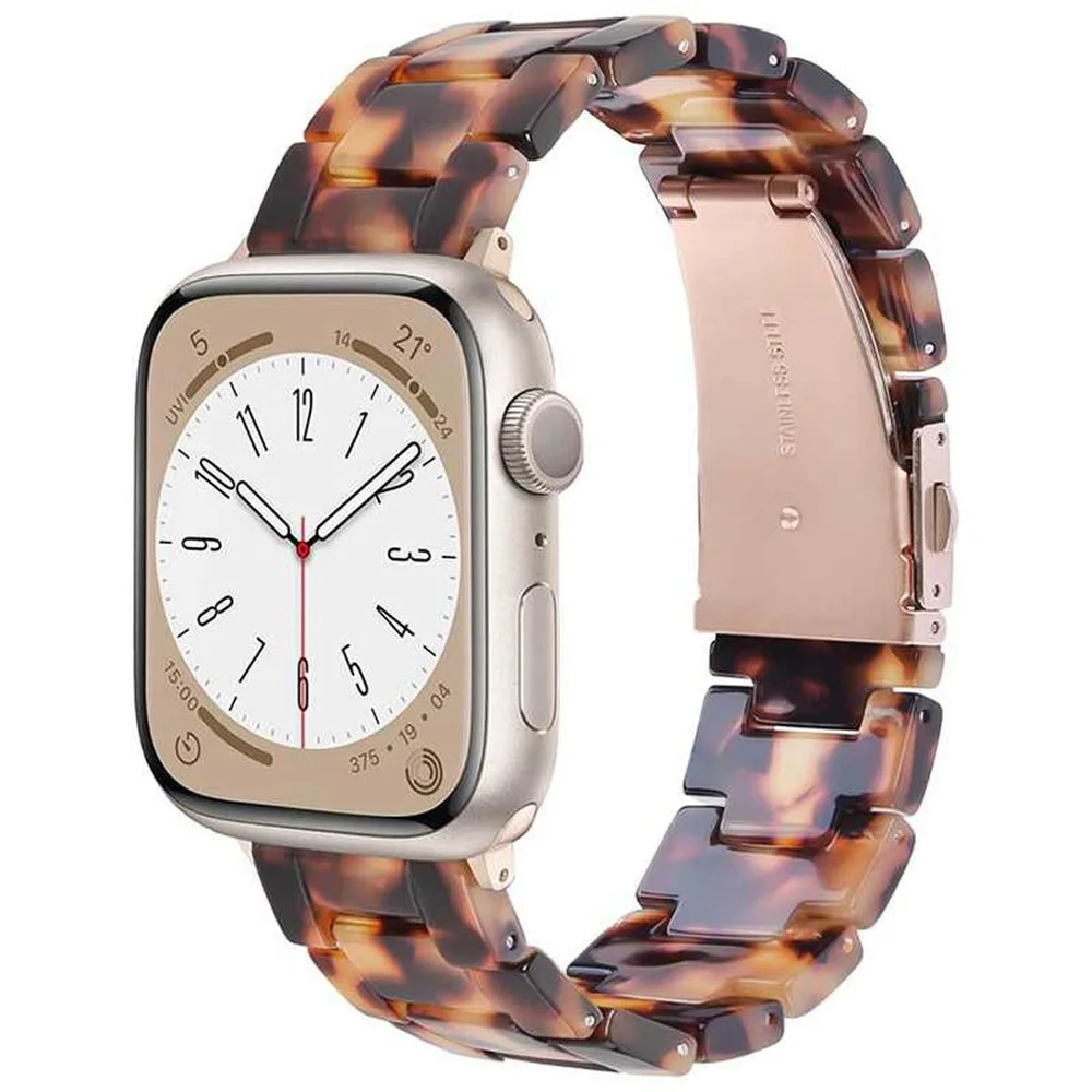 Green Lion Marble Watch Band – Amber