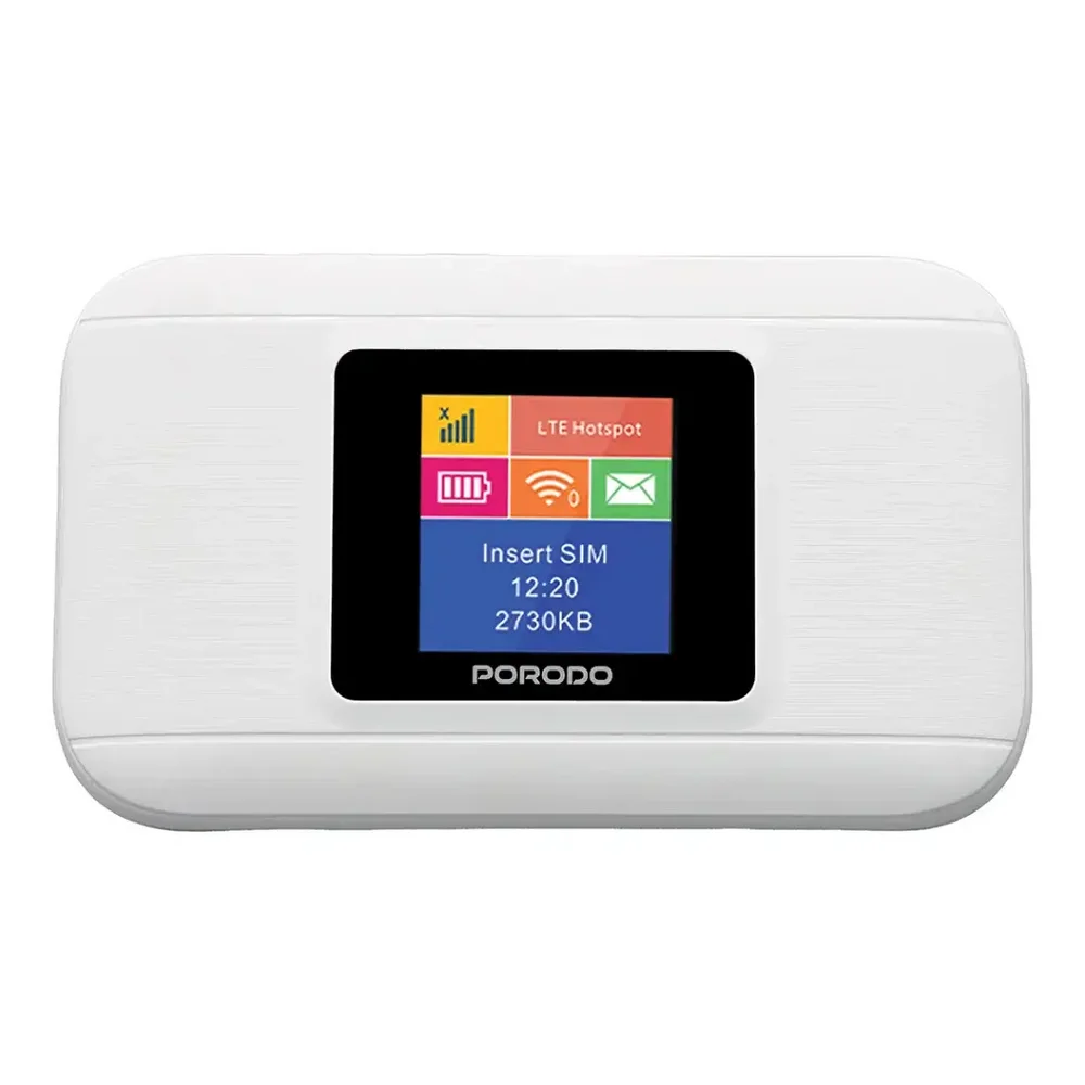 Porodo Nexfi 3000mAh 4G LTE Portable Wi-Fi Router