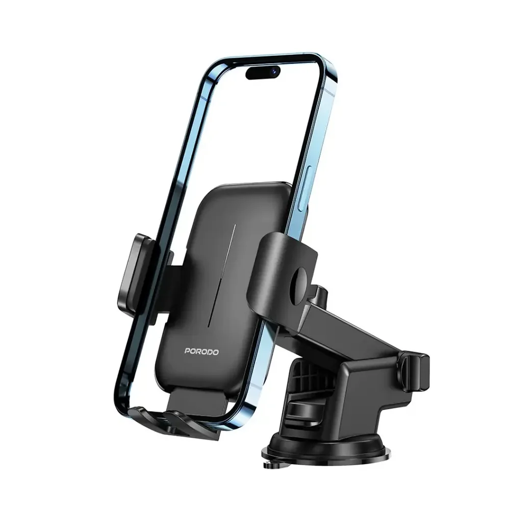 Porodo Adjustable Clamps Dash & Windshield Mount