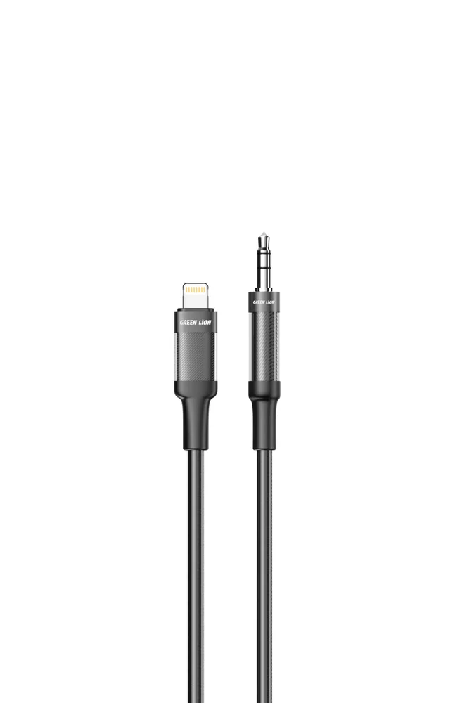 Green Lion Lightning To AUX Braided Cable(1m)