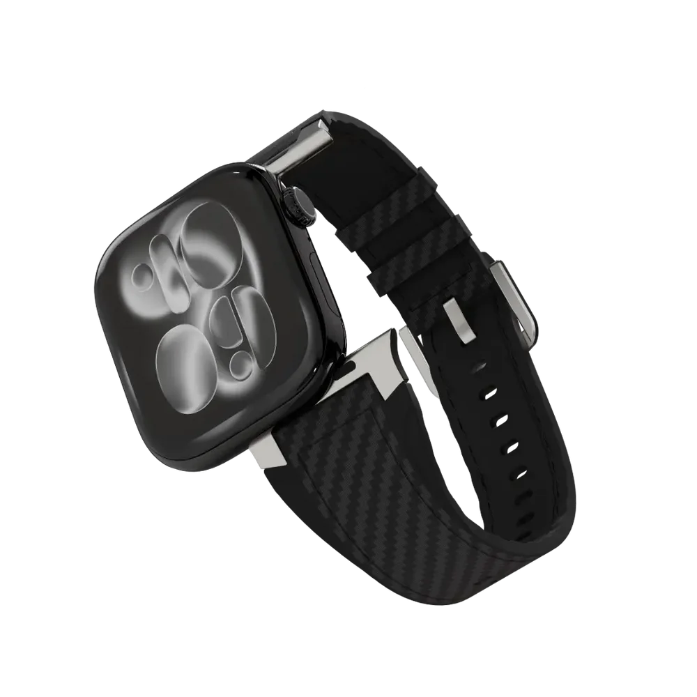 Levelo Toray Silicone & Leather Strap for Apple Watch (49mm–42mm)