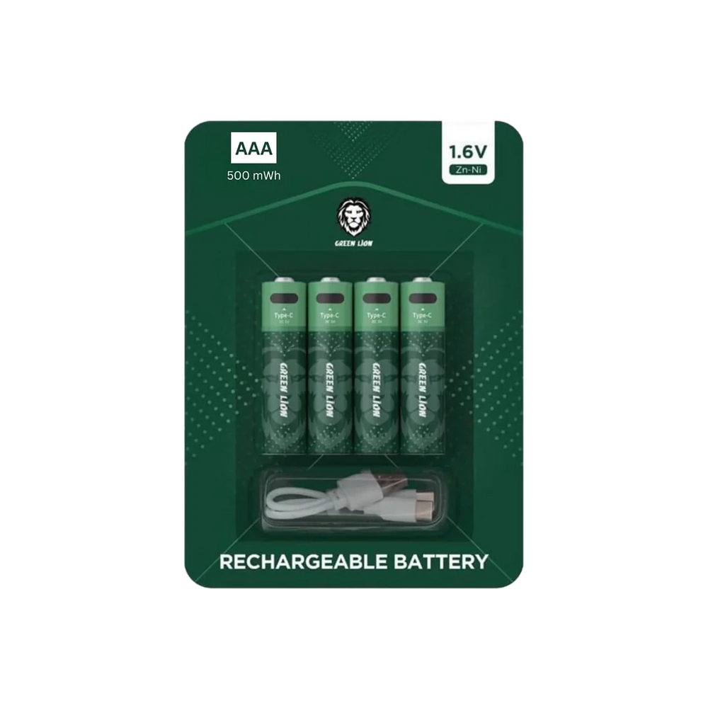 Green Lion Rechargeable Battery AAA 1.6V – Alkaline
