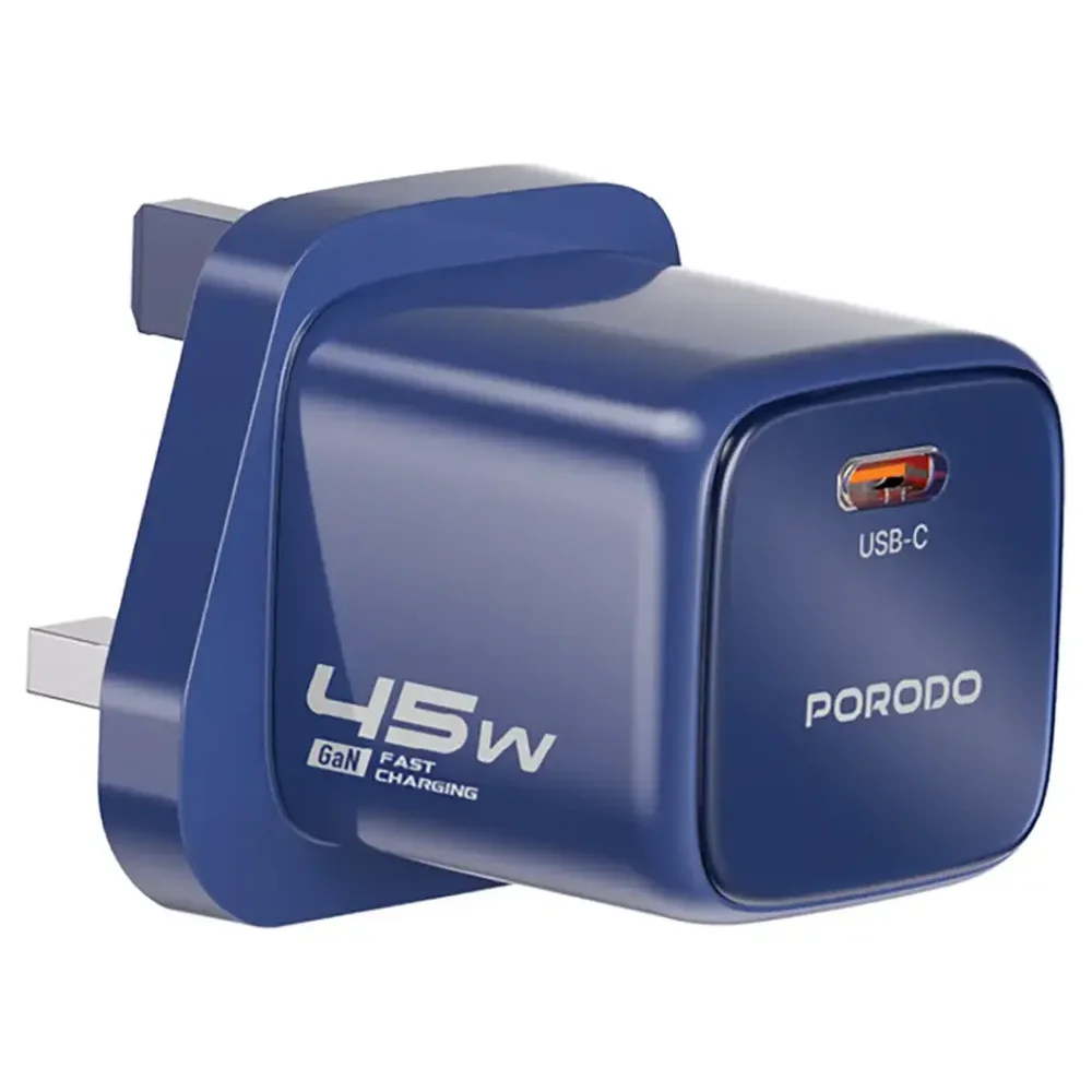 Porodo Tezbluro 45W Type-C Port Adaptor UK Plug