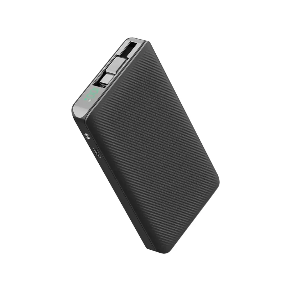 Powerology 10000mAh Retractable Cable Power Bank (22W)