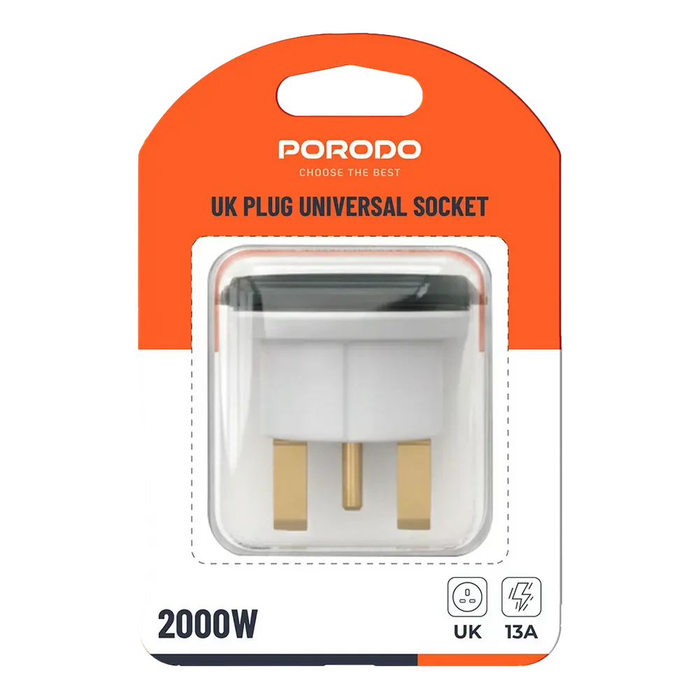 Porodo 2000W UK Plug Universal Socket