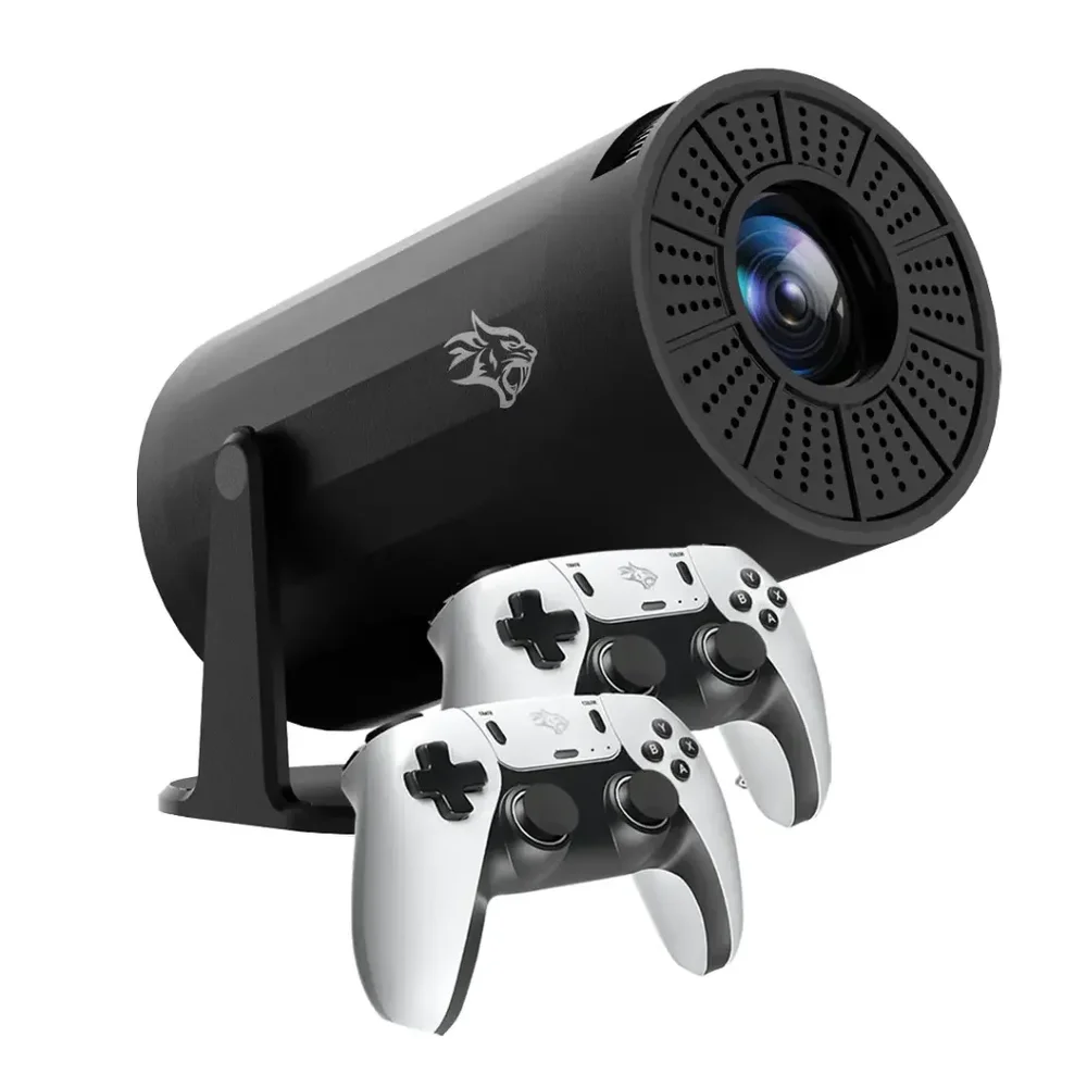 Porodo Gaming Projector with Controllers (Android 11 + Retro Gaming Stick)
