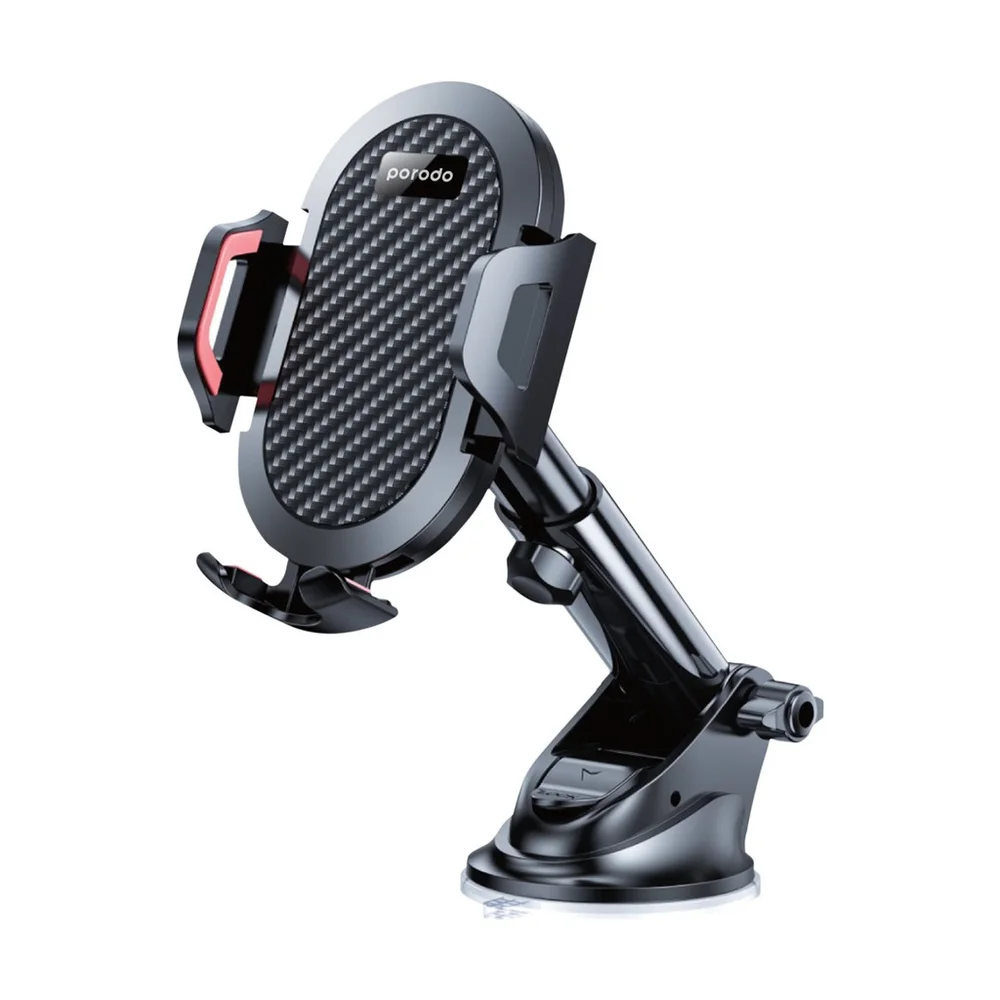 Porodo ABS+Silicone 360 Degree Rotatable Universal Car Mount - Black