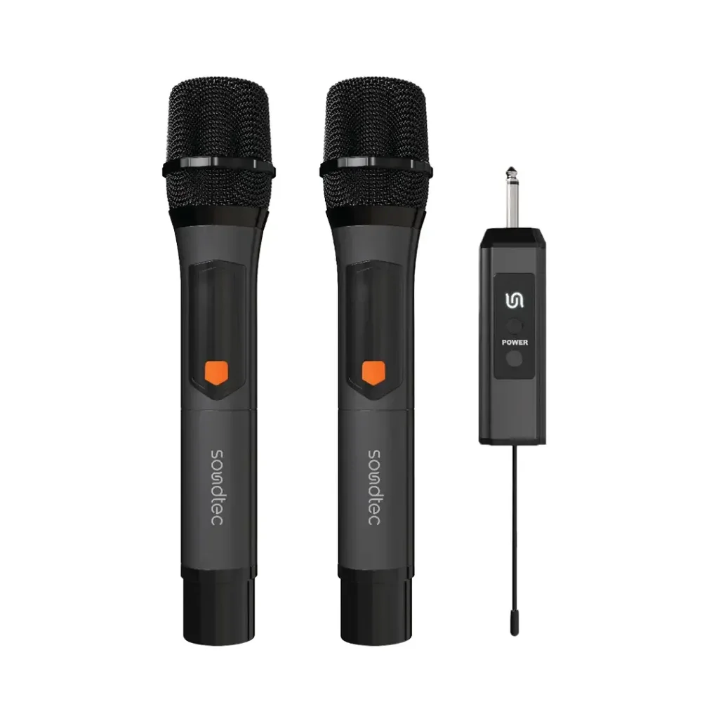 Porodo Soundtec Duo Mic Aluminum Wireless Microphone