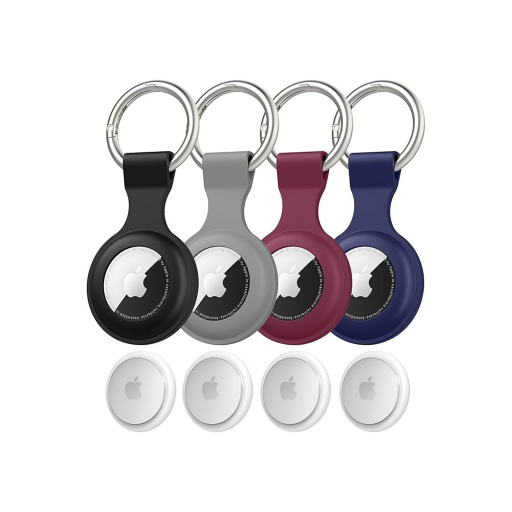 Soft Silicone AirTag Holder with Keychain
