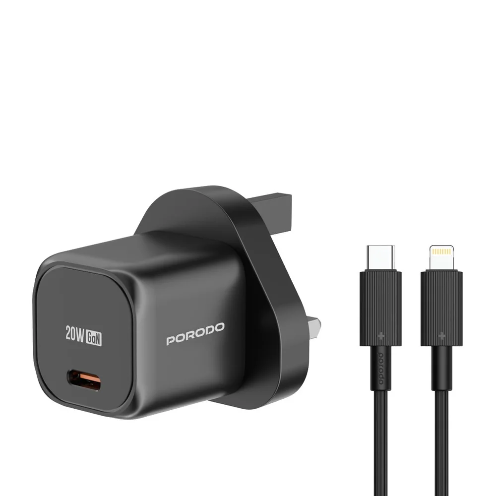 Porodo USB-C To Lightning Power Delivery Quick Charger