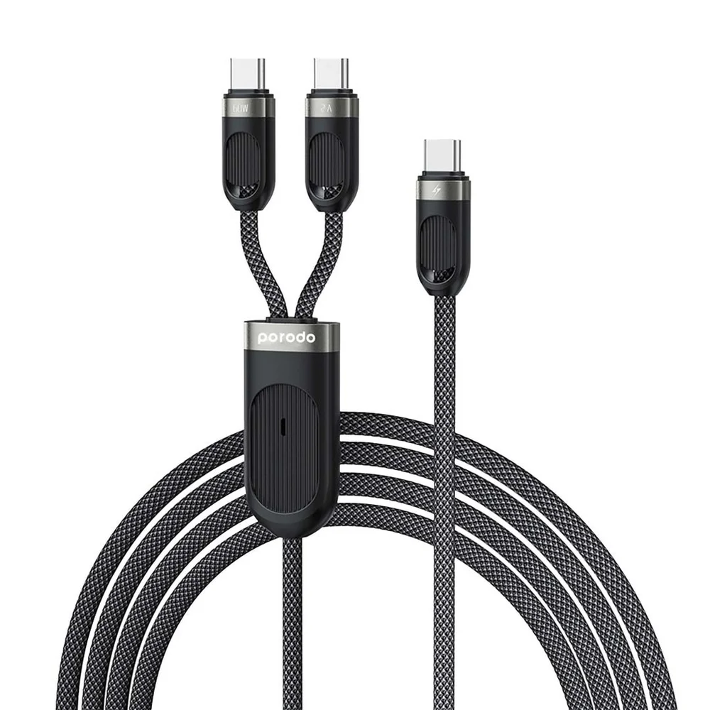 Porodo Dual Type-C Fast Charging Cable (1.2m)