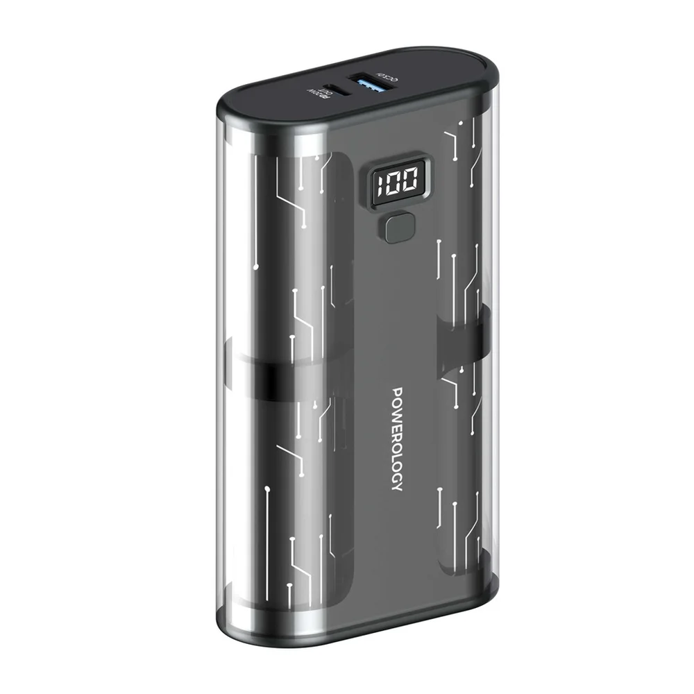 Powerology Crystalline Series Power bank 20000mAh PD 20W - Transparent