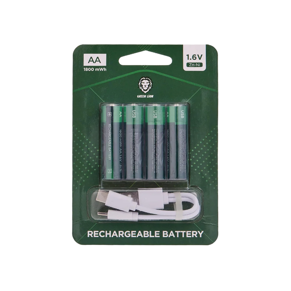 Green Lion Rechargeable Battery AA 1.6V – Alkaline