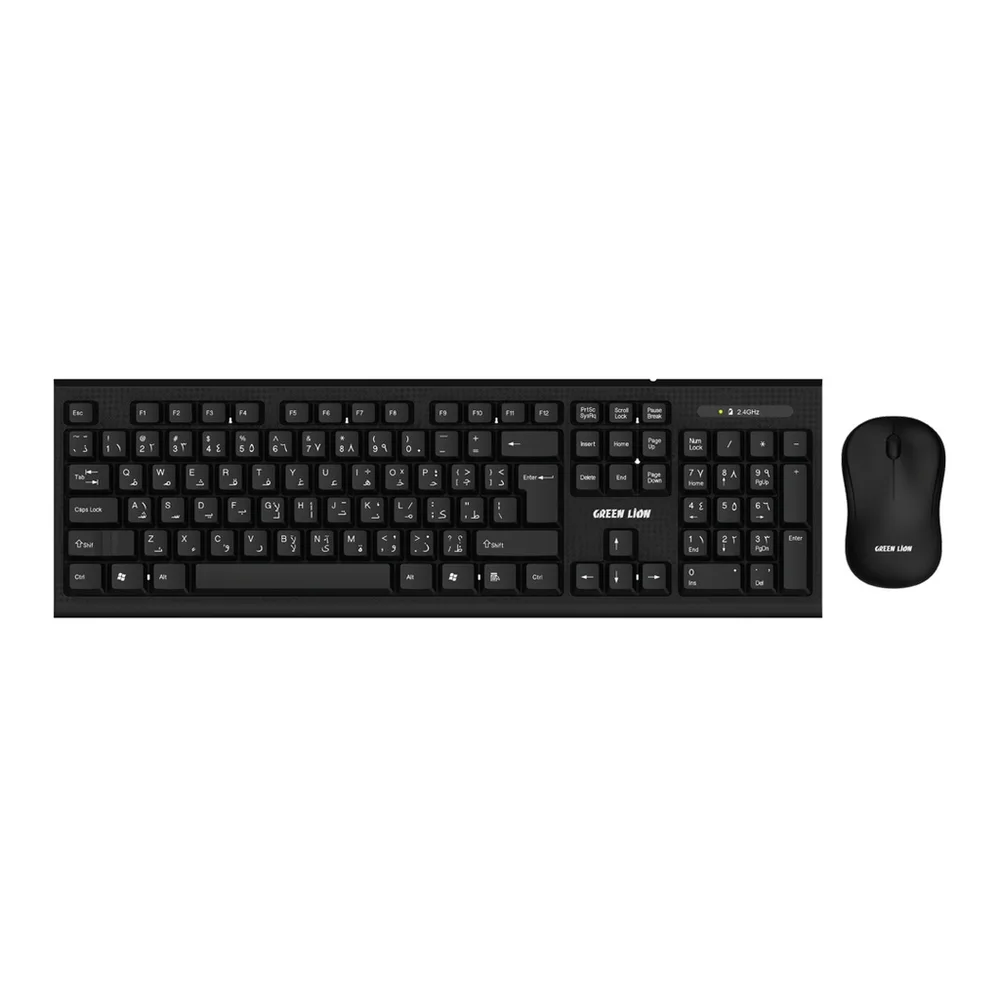 Green Lion Wireless Keyboard And Mouse (Black)