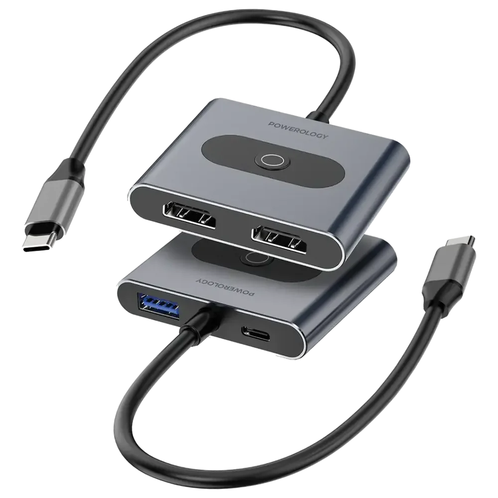 Powerology 4-in-1 USB-C Multi-Function Hub