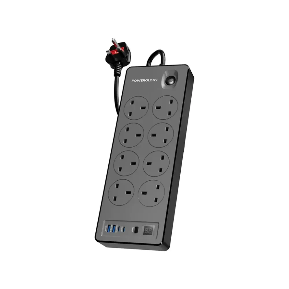 Powerology 8AC 2990W Power Strip PD 20W