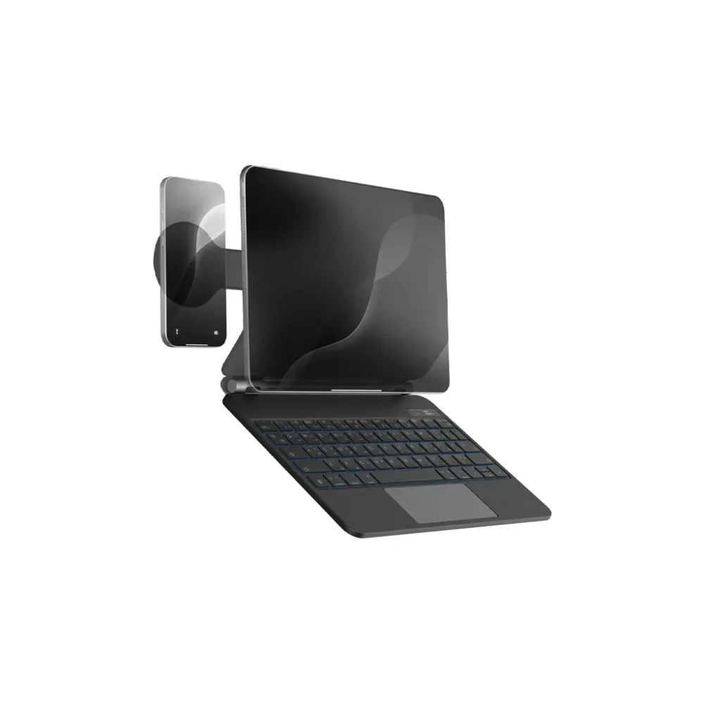 Powerology DynaBoard Wireless Keyboard Case with MagSafe Phone Holder — iPad Pro 13" M4/M5