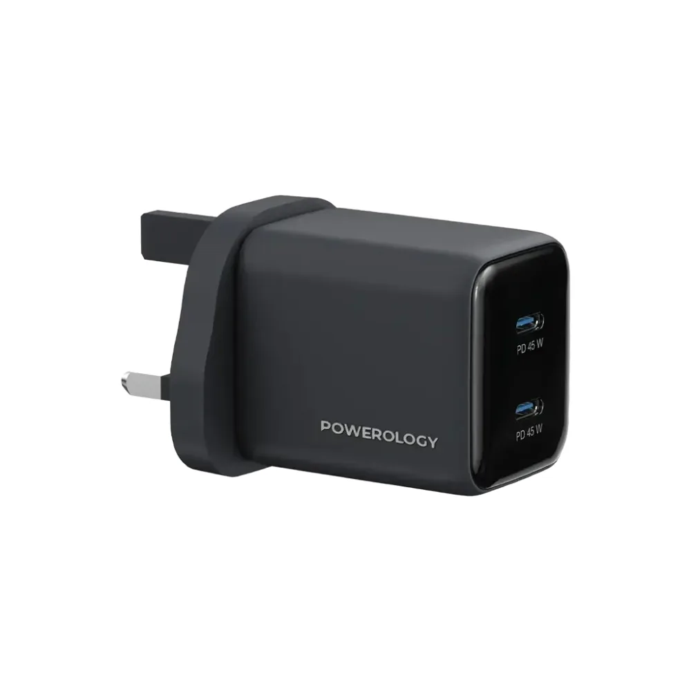 Powerology Volt-X 45W Dual-Port GaN Wall Charger