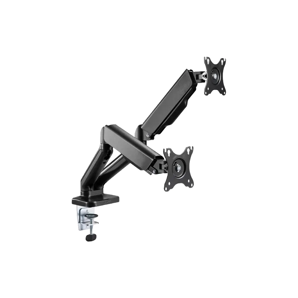 Adjustable Gas Spring Dual Monitor Arm (17"–27")