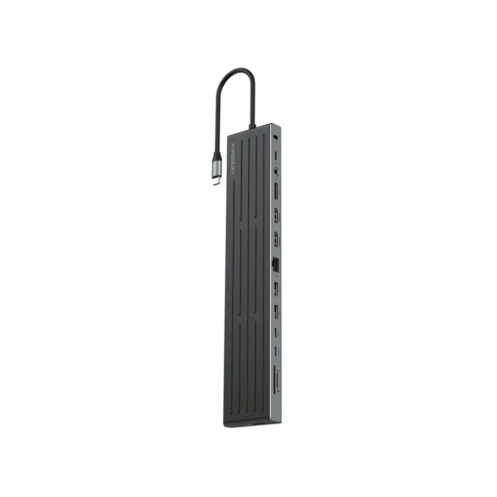 Powerology Nexis 13-in-1 Multi-Display USB-C Hub & Laptop Stand