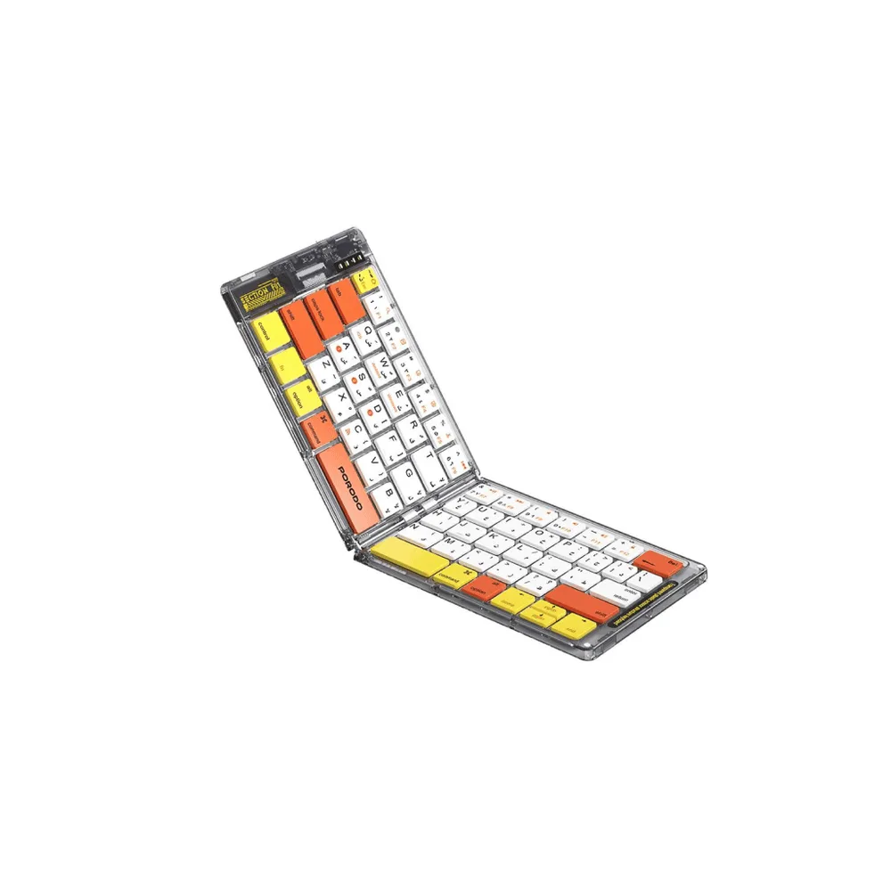 Porodo Transparent Bluetooth Folding Keyboard